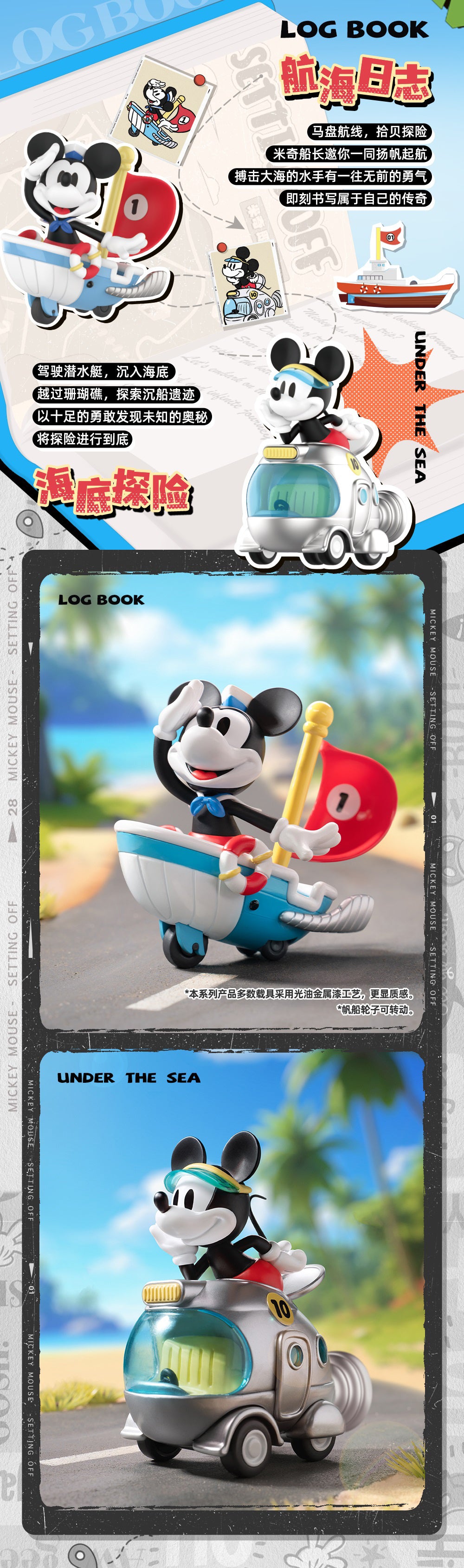 Blindbox Mickey Setting Off: 1Box (6pcs)